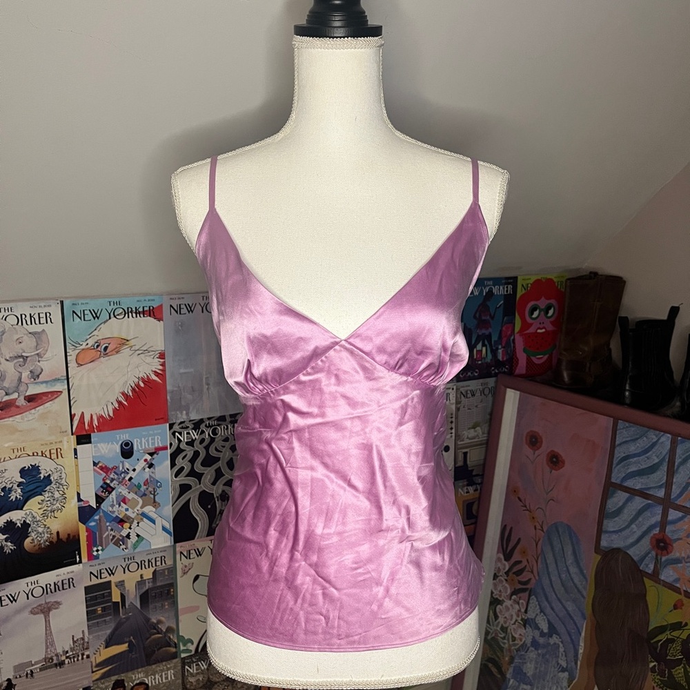 Vintage Express Lilac Silk Stretch Y2K Camisole